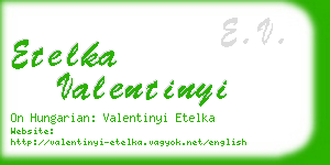 etelka valentinyi business card